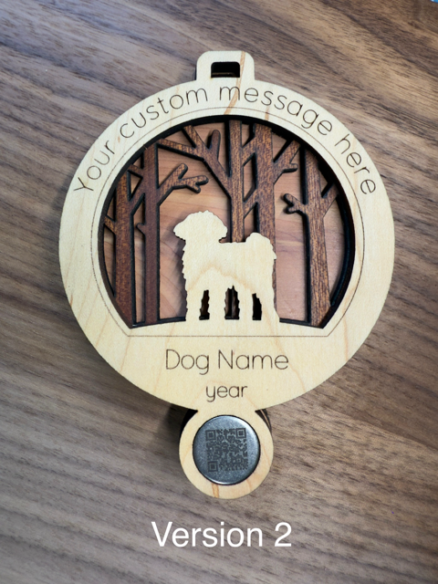 Dog Ornament with QR code