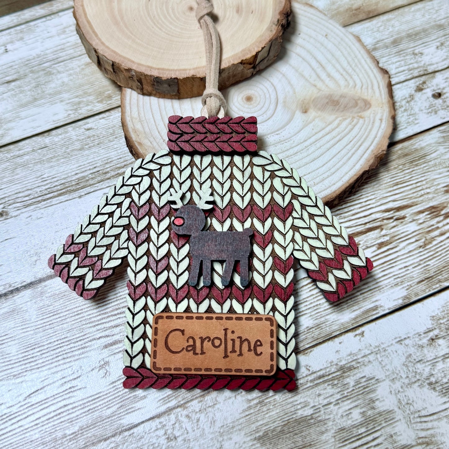 Personalized Hand-Painted Wooden Ornaments