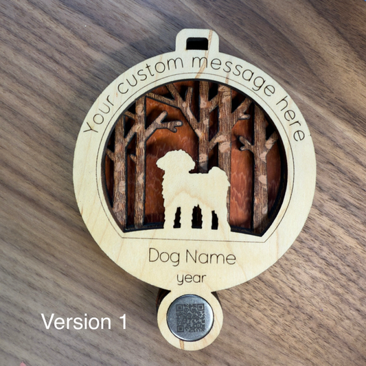 Dog Ornament with QR code